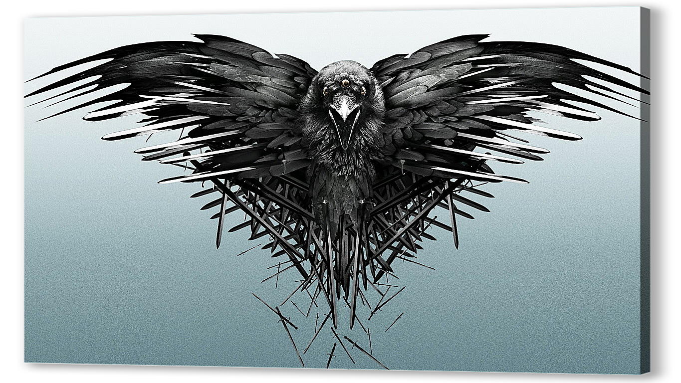 Постер (плакат) game of thrones, game, raven , арт.: 20521